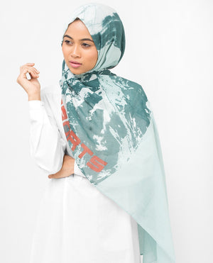 Aqua Abstract Viscose Hijab-HIJABS-Silk Route-Maxi 40"x70"-MeHijabi.com