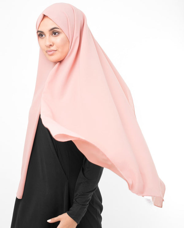 Bridal Rose Georgette Hijab-HIJABS-InEssence-Regular 27"x70"-MeHijabi.com