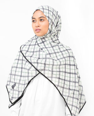Check Motif Viscose Hijab-HIJABS-Silk Route-Regular 27"x70"-MeHijabi.com