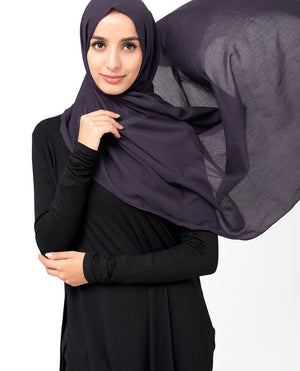 Loganberry Cotton Voile Hijab-HIJABS-InEssence-Regular 27"x70"-MeHijabi.com