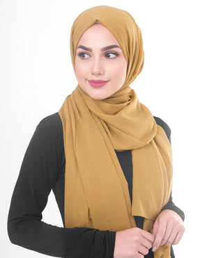 Tawny Olive Cotton Voile Hijab-HIJABS-InEssence-Maxi 40"x70"-MeHijabi.com