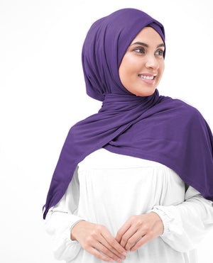 Gentian Violet Jersey Hijab-HIJABS-InEssence-Regular 27"x70"-MeHijabi.com