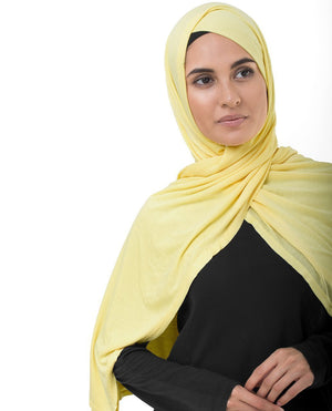 Goldfinch Yellow Jersey Hijab-HIJABS-InEssence-Maxi 40"x70"-MeHijabi.com