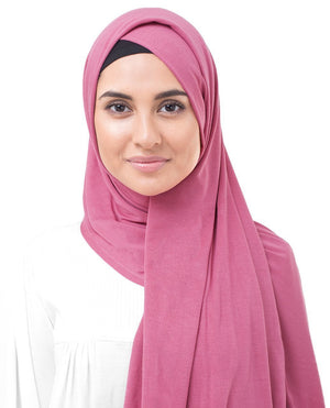 Honeysuckle Pink Jersey Hijab-HIJABS-InEssence-Regular 27"x70"-MeHijabi.com