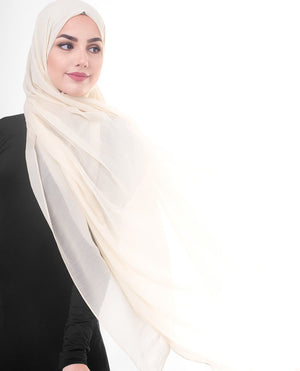Macadamia Chiffon Hijab-HIJABS-InEssence-Regular 27"x70"-MeHijabi.com