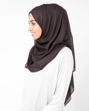 Raisin Purple Viscose Woven Hijab-HIJABS-InEssence-Regular 27"x70"-MeHijabi.com
