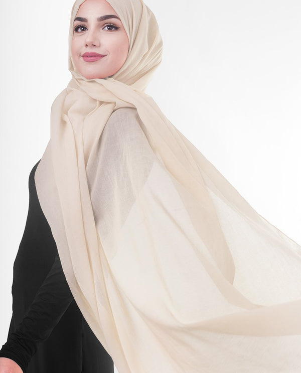 Sandshell Viscose Woven Hijab-HIJABS-InEssence-Regular 27"x70"-MeHijabi.com