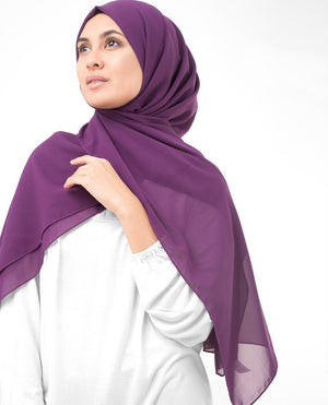 Sparkling Grape Purple Georgette Hijab-HIJABS-InEssence-Maxi 40"x70"-MeHijabi.com