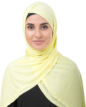 Tender Yellow Jersey Hijab-HIJABS-InEssence-Regular 27"x70"-MeHijabi.com