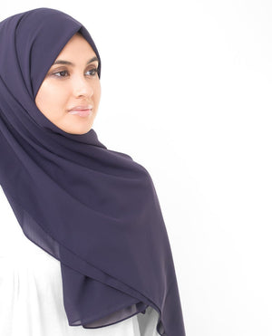 Velvet Purple Georgette Hijab-HIJABS-InEssence-Maxi 40"x70"-MeHijabi.com