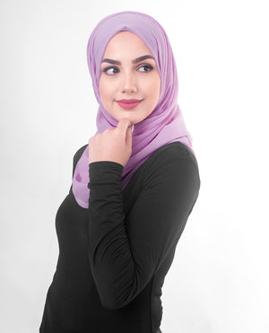 Violet Tulle Chiffon Hijab-HIJABS-InEssence-Maxi 40"x70"-MeHijabi.com