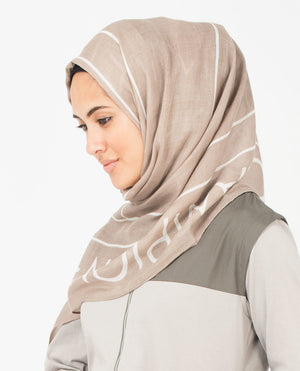 Zinc and White Hijab-HIJABS-Route 01-Maxi 40"x70"-MeHijabi.com