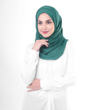 Alpine Green Viscose Woven Hijab-HIJABS-InEssence-Regular 27"x70"-MeHijabi.com