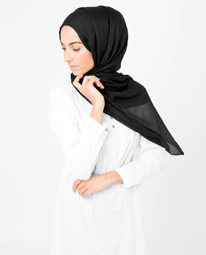 Anthracite Black Viscose Hijab-HIJABS-InEssence-Regular 27"x70"-MeHijabi.com