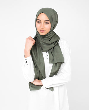 Beatle Green Viscose Hijab-HIJABS-InEssence-Regular 27"x70"-MeHijabi.com