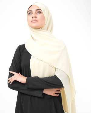 Biscotti Beige Georgette Hijab-HIJABS-InEssence-Regular 27"x70"-MeHijabi.com