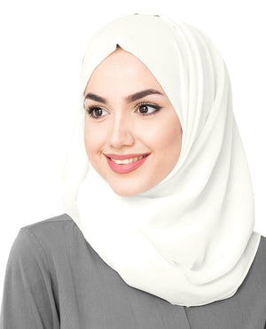 Bit of White Georgette Hijab-HIJABS-InEssence-Regular 27"x70"-MeHijabi.com