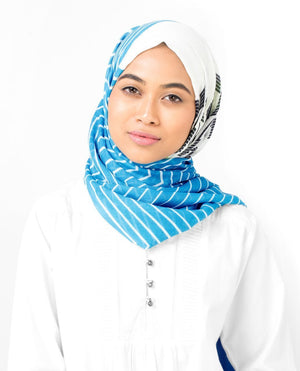 River Blue and Lime Punch Hijab-HIJABS-InEssence-Maxi 40"x70"-MeHijabi.com