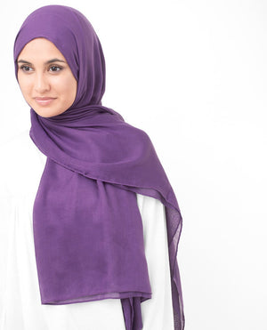 Bright Violet Viscose Woven Hijab-HIJABS-InEssence-Maxi 40"x70"-MeHijabi.com