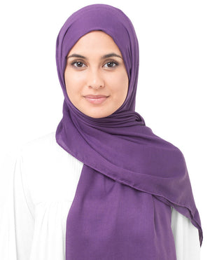 Bright Violet Viscose Woven Hijab-HIJABS-InEssence-Regular 27"x70"-MeHijabi.com