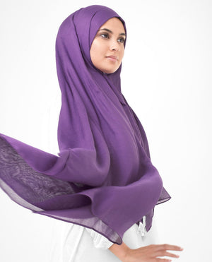 Bright Violet Viscose Woven Hijab-HIJABS-InEssence-Regular 27"x70"-MeHijabi.com