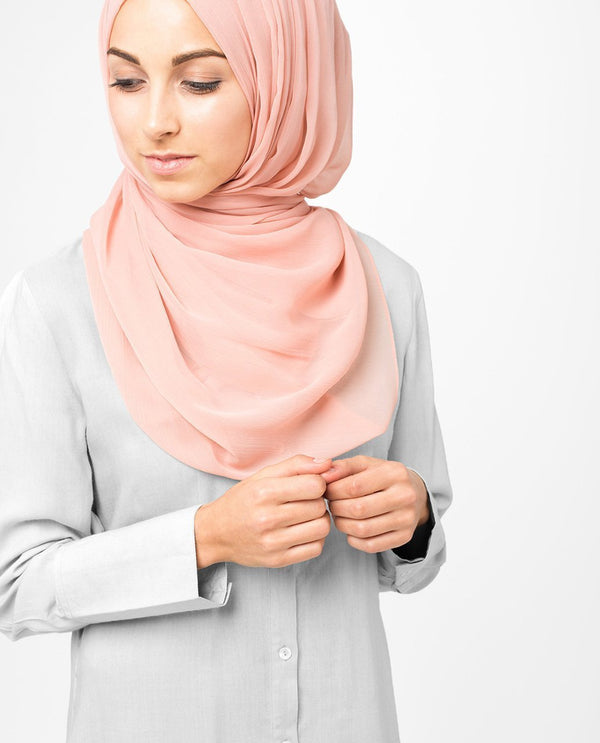 Cameo Rose Chiffon Hijab-Hijabs-InEssence-Regular 27"x70"-MeHijabi.com