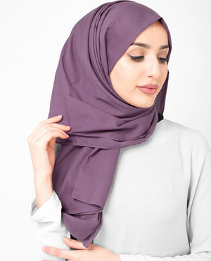 Dusty Lavender Cotton Voile Hijab-HIJABS-InEssence-Maxi 40"x70"-MeHijabi.com
