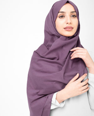 Dusty Lavender Cotton Voile Hijab-HIJABS-InEssence-Regular 27"x70"-MeHijabi.com