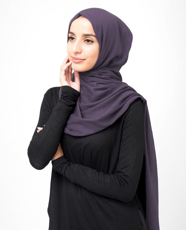 Loganberry Cotton Voile Hijab-HIJABS-InEssence-Regular 27"x70"-MeHijabi.com