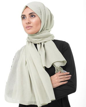 New Nomad Beige Cotton Voile Hijab-HIJABS-InEssence-Maxi 40"x70"-MeHijabi.com