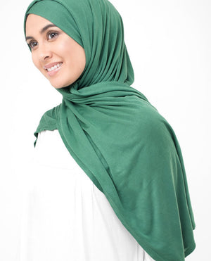 Deep Grass Green Jersey Hijab-HIJABS-InEssence-Maxi 40"x70"-MeHijabi.com