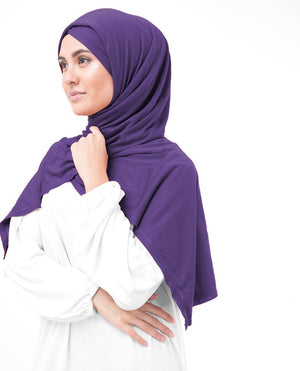 Gentian Violet Jersey Hijab-HIJABS-InEssence-Regular 27"x70"-MeHijabi.com