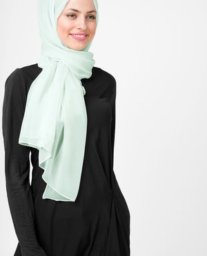 Glacier Grey Chiffon Hijab-HIJABS-InEssence-Regular 27"x70"-MeHijabi.com