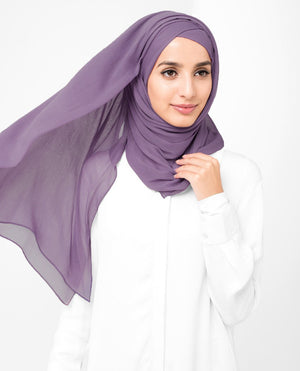 Grape Compote Chiffon Hijab-HIJABS-InEssence-Regular 27"x70"-MeHijabi.com