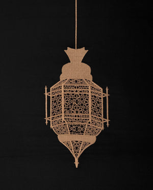 Islamic Prayer Mat in Black with Lantern Arch Shaped-PRAYER MAT-Visual Dhikr-Black-MeHijabi.com