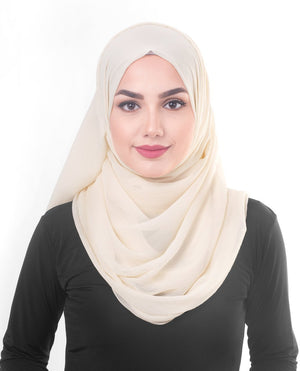 Macadamia Chiffon Hijab-HIJABS-InEssence-Maxi 40"x70"-MeHijabi.com