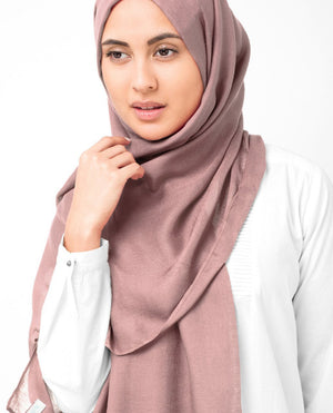 Pale Mauve Viscose Woven Hijab-HIJABS-InEssence-Regular 27"x70"-MeHijabi.com