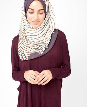 Peppercorn Grey Hijab-HIJABS-Route 01-Regular 27"x70"-MeHijabi.com