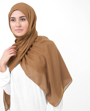 Pumpkin Spice Brown Viscose Hijab-HIJABS-InEssence-Maxi 40"x70"-MeHijabi.com