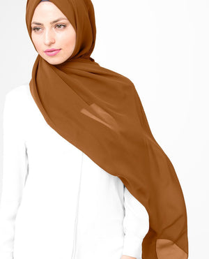 Pumpkin Spice Georgette Hijab-HIJABS-InEssence-Regular 27"x70"-MeHijabi.com