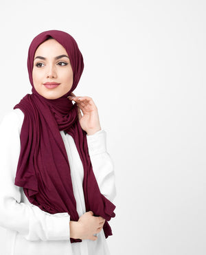 Rumba Red Jersey Hijab-HIJABS-InEssence-Regular 27"x70"-MeHijabi.com
