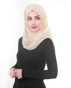 Sandshell Viscose Woven Hijab-HIJABS-InEssence-Maxi 40"x70"-MeHijabi.com