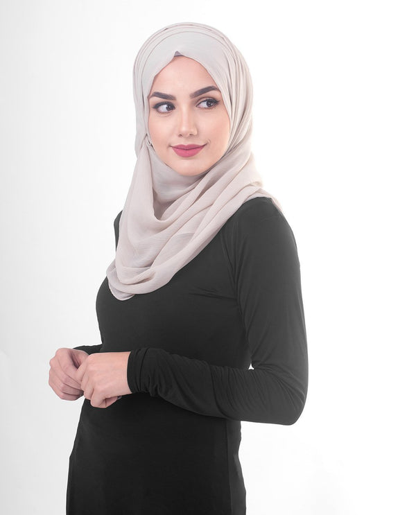 Sparkle Chiffon Hijab in Silver, Everyday Scarf