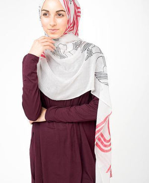 Silver Grey Smoke Hijab-HIJABS-Route 01-Regular 27"x70"-MeHijabi.com