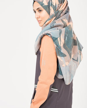 Silver Pink and Grey Hijab-HIJABS-Route 01-Regular 27"x70"-MeHijabi.com