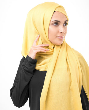 Sunset Gold Viscose Woven Hijab-HIJABS-InEssence-Regular 27"x70"-MeHijabi.com
