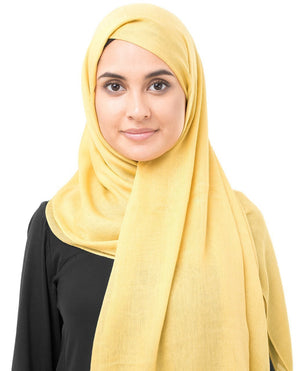Sunset Gold Viscose Woven Hijab-HIJABS-InEssence-Regular 27"x70"-MeHijabi.com