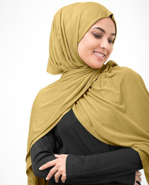 Tawny Olive Gold Jersey Hijab-HIJABS-InEssence-Maxi 40"x70"-MeHijabi.com