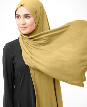 Tawny Olive Gold Jersey Hijab-HIJABS-InEssence-Regular 27"x70"-MeHijabi.com