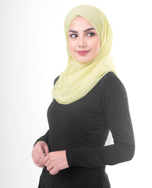Tender Yellow Chiffon Hijab-HIJABS-InEssence-Maxi 40"x70"-MeHijabi.com